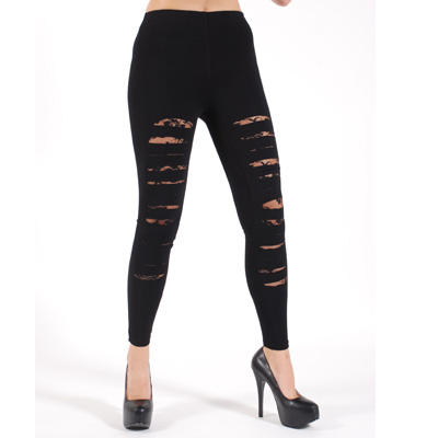 Banned - The slashed Legging - Halloween - Zwart